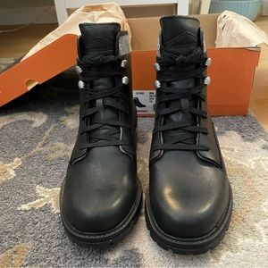 New Merrell Boots in Black Leather with Wool Trim